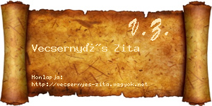 Vecsernyés Zita névjegykártya